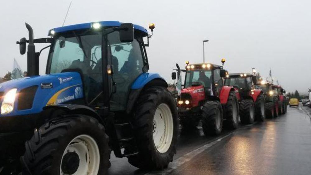 Convoi de tracteurs le 22 octobre 2019. © Twitter FDSEA Haute-Loire